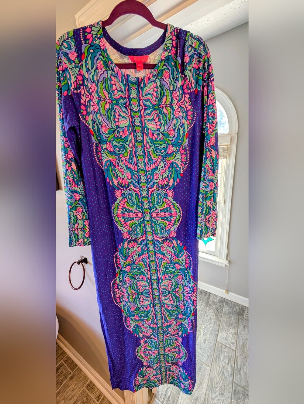 Lilly Pultizer EUC Vibrant 💜Large Maxi Dress